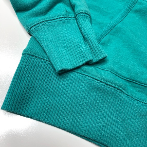 Old Navy Turquoise Varsity Soft Pullover Sweatshirt Kangaroo Pouch Hoodie - Picture 6 of 9